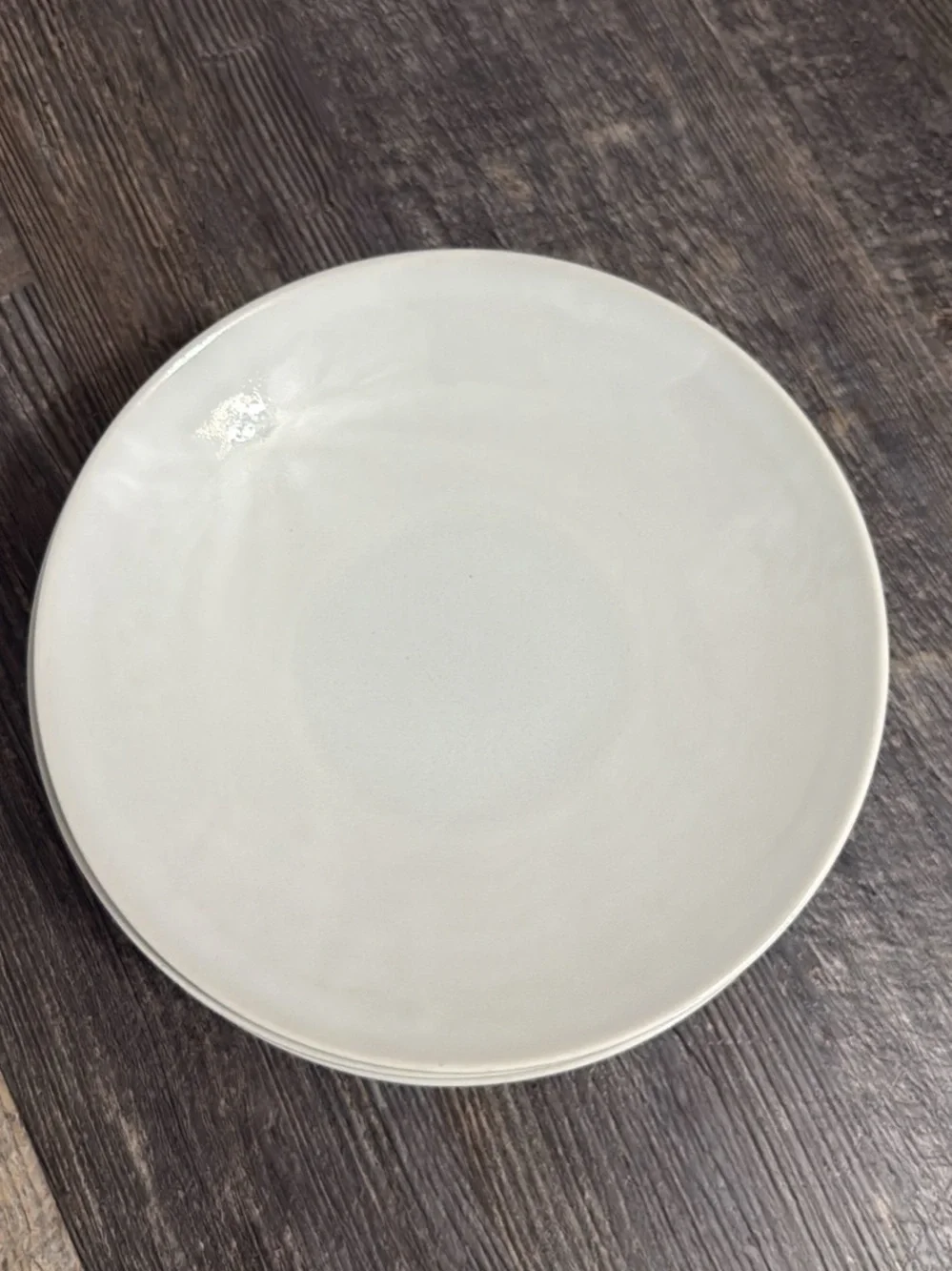 Crate&Barrel Classic White Ceramic salad Plate (Set of 6)